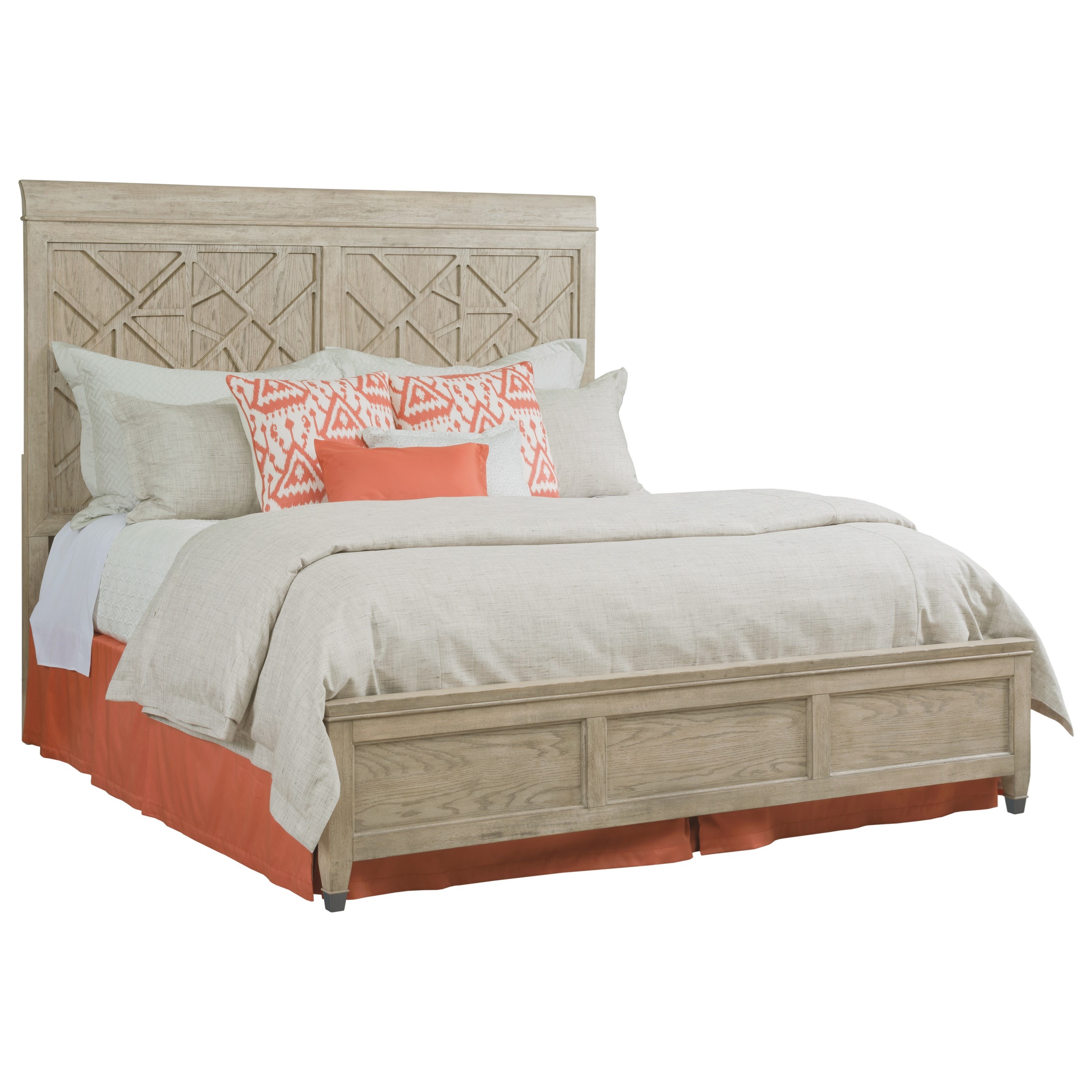 American Drew Vista Relaxed Vintage Queen Altamonte Panel Bed Wayside